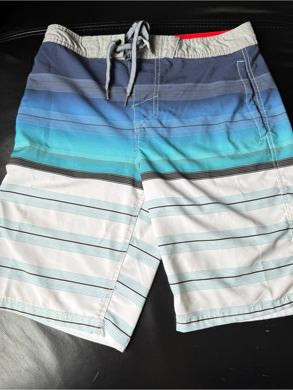 Mossimo Blue Gradient Stripe Swim Trunks
